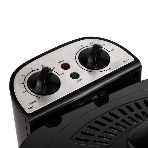 Plastic And Stainless Steel Deep Fryer 2.5L, Black image number 2