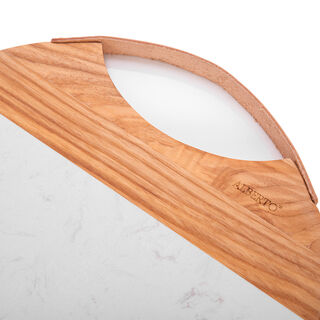 Alberto Marble Cutting And Serving Board With Wooden Hand