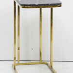Side Table Silver Leg Black Top image number 0