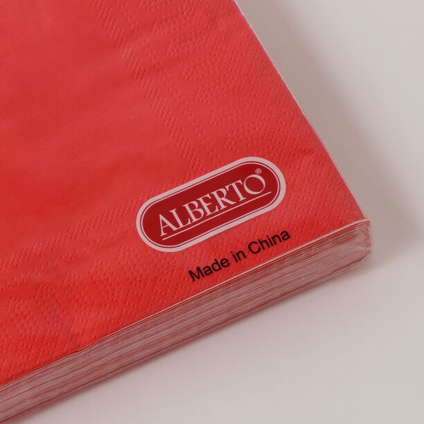 البرتو مناديل ورقية عبوة 30 قطعة، أحمر 33*33سم image number 1