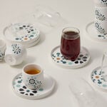 Dallaty white porcelain and glass Tea and coffee cups set 18 pcs image number 4