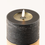 شمعة LED رستيك 10*20 سم أسود image number 3