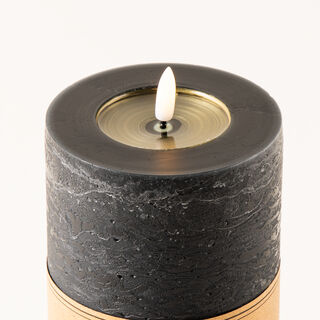 شمعة LED رستيك 10*20 سم أسود