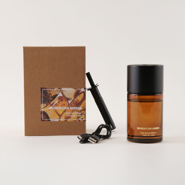 هومز موزع عطور زجاجي مع جهاز، رائحة العنبر المغربي 120 مل image number 0