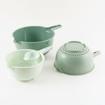 Alberto 4pcs plastic multifunction mixing bowl set, green image number 1