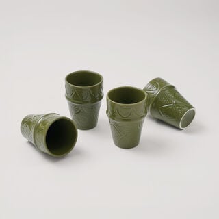 Dallaty Moroccan Tea Cup Dark Green, 6 Pieces