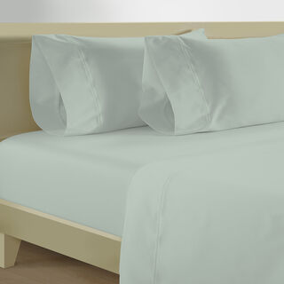 Cottage 200TC cotton fitted sheet 160*200cm, mint green