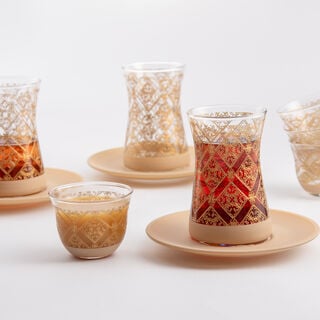Dallaty glass tea and coffee set 18 pcs