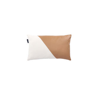 Cottage Cotton and Rexine Cushion 30 * 50 cm White
