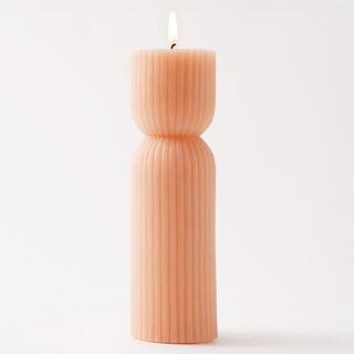 Homez embossed candle 5.5*17cm, orange