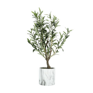 ARTIFICIAL OLIVE PLANT IN CEMENT POT