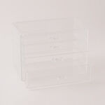 هومز منظم مستحضرات تجميل شفاف مع 4 أدراج 23.6*15.3*17.1سم image number 0