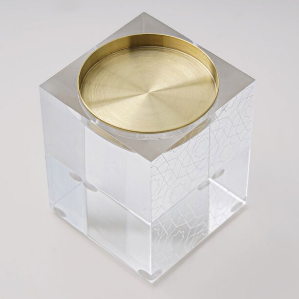 Luster Collection Acrylic Candle Holder, 8.2*8.2*10 cm image number 2