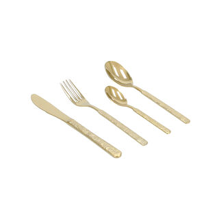 La Mesa 16 Piece Cutlery Set Shiny Gold