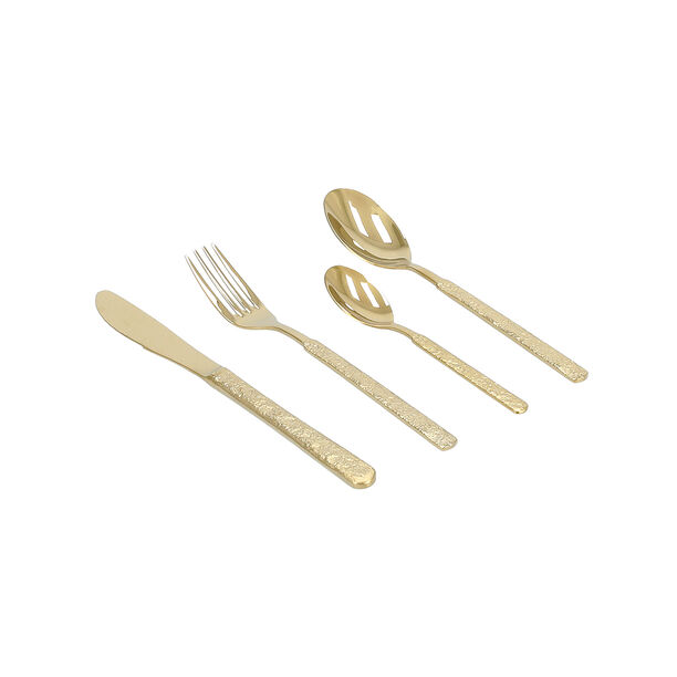 La Mesa 16 Piece Cutlery Set Shiny Gold image number 1