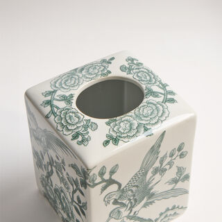 Tissue Box White With Pattern 15X15X22Cm