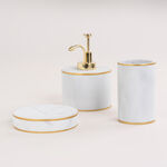 Homez marble and gold 3 pcs bath set image number 1