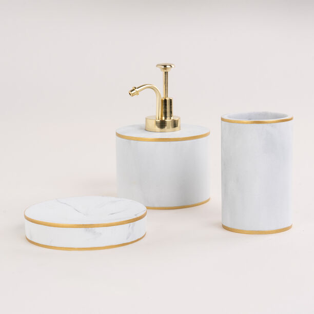 Homez marble and gold 3 pcs bath set image number 1