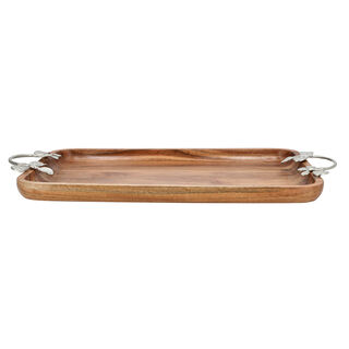 Silver Leaf Serving Tray
