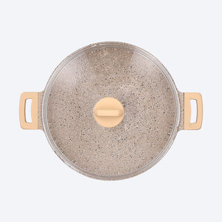 Alberto Deep Fry Pan Granite 33 cm With Cover