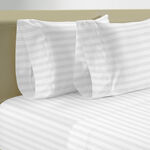 طقم لحاف قطن كينج مخطط 3 قطع 220*240, أبيض image number 2