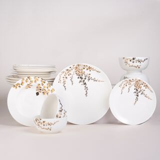 La Mesa Gold Leaf 16 Pieces Dinner Set