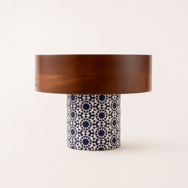 Bahja multi color wood cake stand 25*25*20 cm image number 0