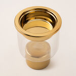 Oulfa collection gold metal & glass oud burner 9*15 cm image number 2