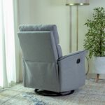 Parma manual recliner/rocking chair, light grey image number 4