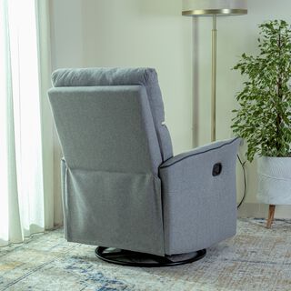 Parma manual recliner/rocking chair, light grey