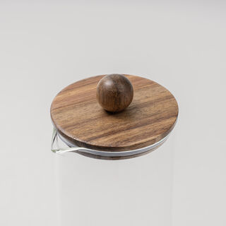 La Mesa Juice Jar Set With Wood Base, 4 Pieces