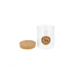 Glass Storage Jar With Cork Lid And Sticker 12.5 cm image number 1