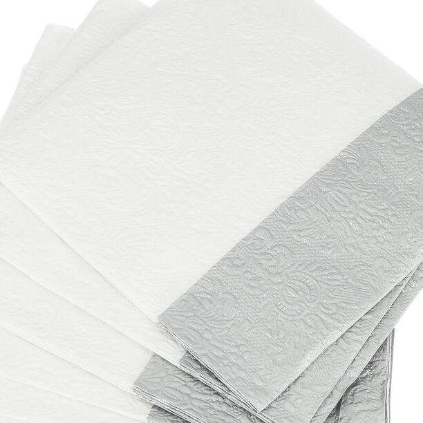 Ambiente Elegance Serving Paper Napkins Dip Silver Color image number 2