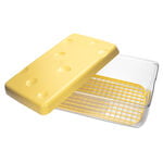 Plastic Cheese Saver With Yellow Lid10Cm image number 1