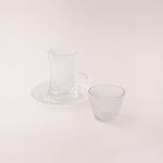Dallaty clear glass with ine pattern tea and coffee set 18 pcs image number 3