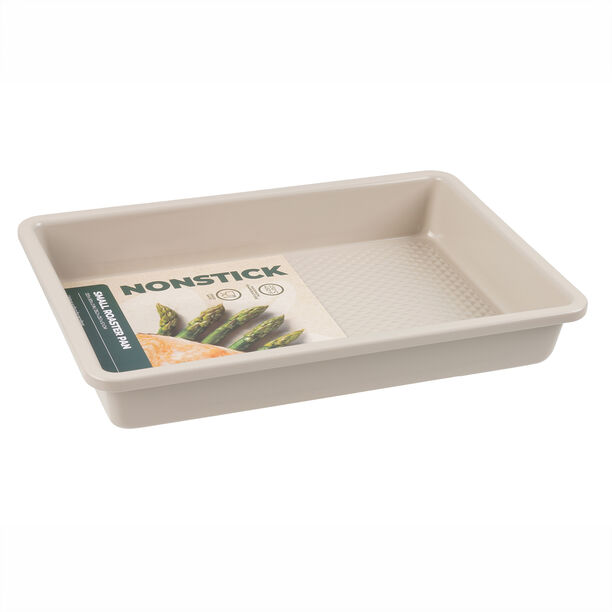 Alberto Beige Nonstick Small Roaster Pan, 35.2*25.1*5.1 Cm image number 1