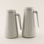 Dallaty Set of 2 Stainless Steel Thermos, Grey and Chrome 1L and 1.3L image number 0