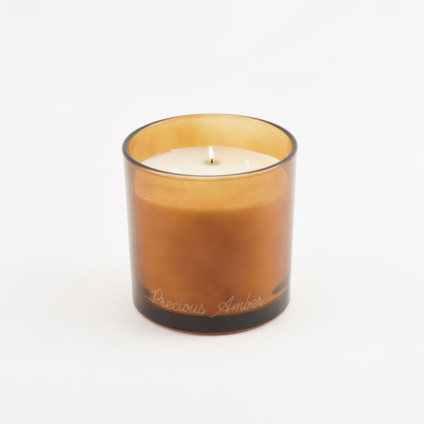 Homez scented candle glass precious amber 650 g image number 1