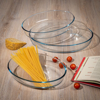 Alberto Glass Oven Tray Set 3 Pieces 