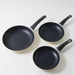 Alberto 3pcs aluminum frypan set, cream image number 4