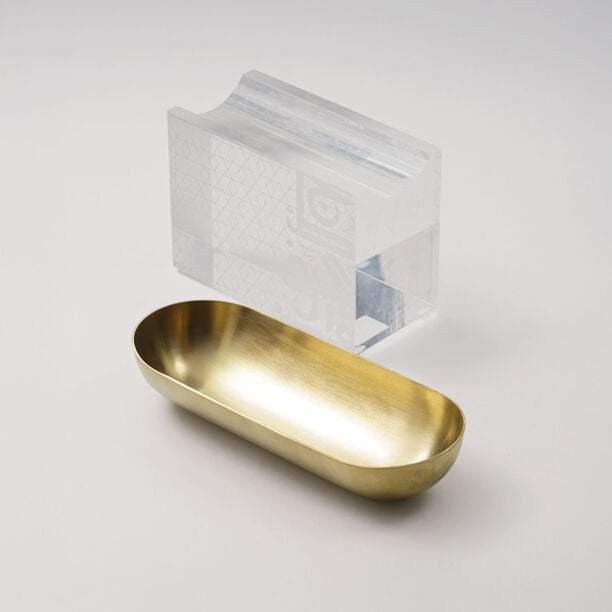 Luster Collection La Mesa Serving Platter Stainless Steel & Acrylic, Medium image number 1