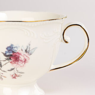 La Mesa 12 Pieces Tea Cup And Saucers \ Ivory