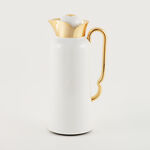 دلتي دلة ستانلس ستيل، أبيض مع ذهبي 1 لتر image number 1