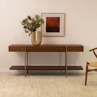 هومز دافنشي كونسول إم دي إف، بني 150*50*75 سم