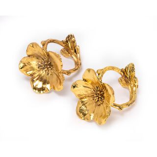 2 Pieces Alloy Napkin Ring Rose Gold