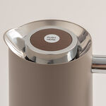 Dallaty 1L warm grey steel vacuum flask with wooden handle image number 2