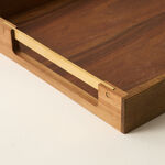 Dallaty rectangular wood tray with handel 50.8*35.6*5.1cm image number 4