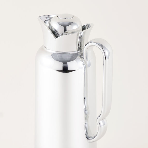 Dallaty Stainless Steel Thermos, Shiny Silver, 1L image number 3