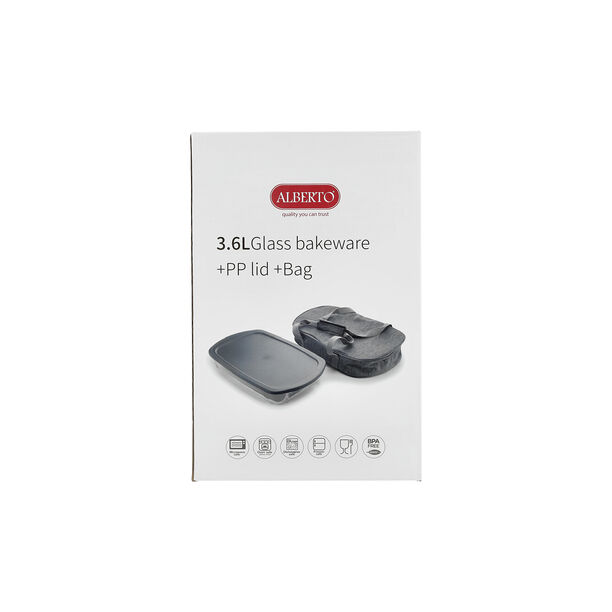 Alberto transparent glass oven dish 3.6L image number 0