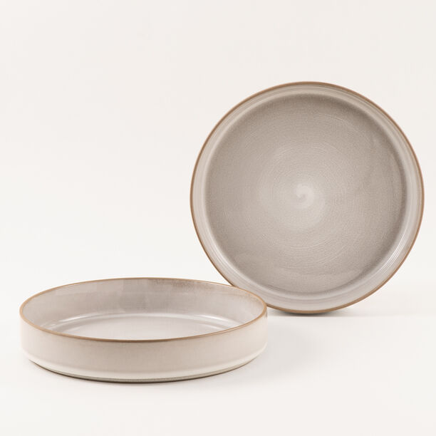 لا ميسا طقم أطباق عشاء فخار من قطعتين، كريمي image number 0